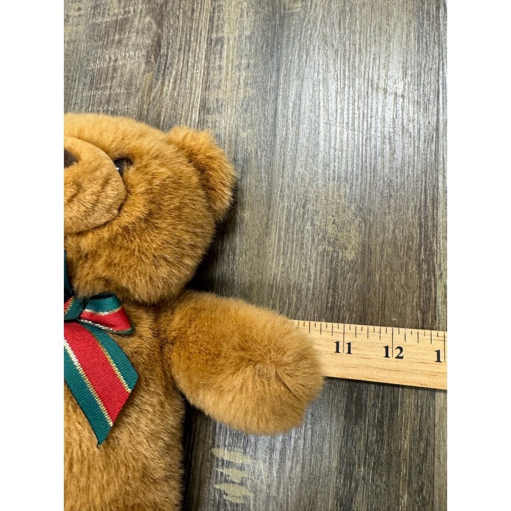 Gund Plush Teddy Bear Golden Brown Soft Stuffed Animal Holiday Ribbon 12 inch - Picture 4 of 9